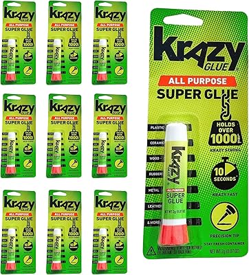 Crazy super glue colle réparatrice instantanée tout usage originale, 10 pièces