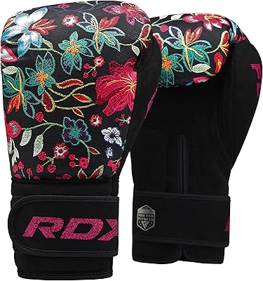 Gants de boxe pour femmes pour l'entraînement muay thai flora en cuir