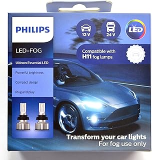 Phares antibrouillard led philips automotive lighting essential h11, paquet de 2