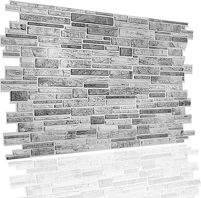 Art mural décoratif moderne gris naturel panneaux muraux en pierre de roche 3d