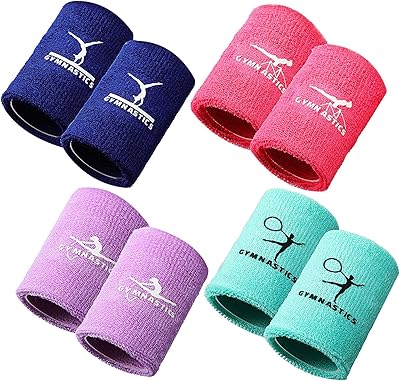 4 paires de bracelets de sport colorés pour enfants, bracelets de poignet en coton et polyester pour la gymnastique du poignet. Diaytar : Le discount intelligent pour consommateurs avisés