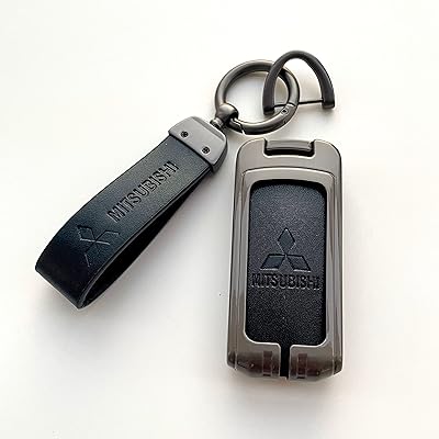 Couvercle de clé de voiture en alliage de zinc + porte-clés pour mitsubishi