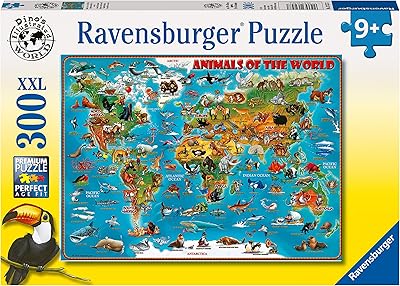 Puzzle 300 pièces animaux du monde