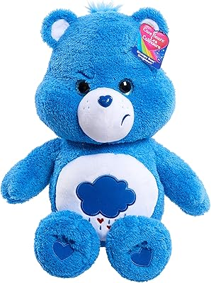 Poupée en peluche jumbo grumpy care bears, 21 pouces, bleu
