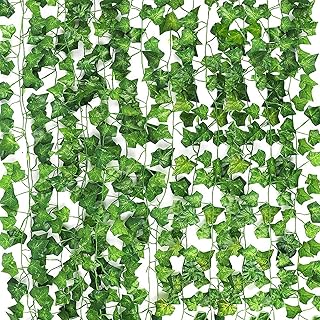 98 pieds 14 pièces de feuilles de lierre artificielles guirlande verdure suspendue
