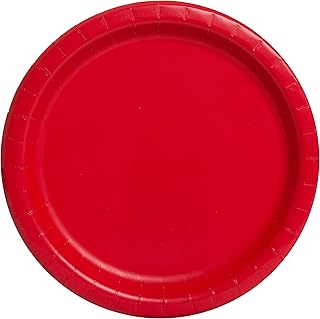 Assiette ronde unique 16 pièces taille 9 pouces rouge rubis