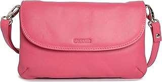 Sac à bandoulière fin en cuir véritable pour femme avec amovible