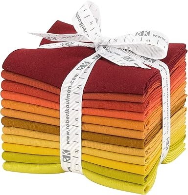 Robert kaufman kona fq-1371-12 collection de coton uni en tissu de coton prédécoupé