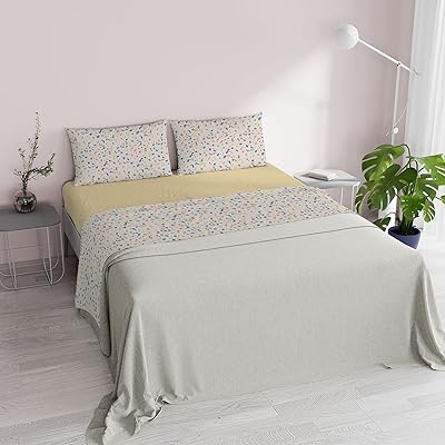 Parure de lit fantaisie 100 % microfibre toile de fond double