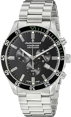 Montre claude bernard homme 10223 3 nvm nv aquarider cadran noir en acier