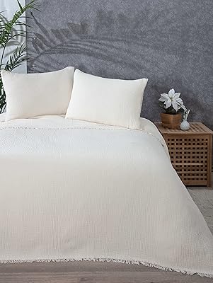 Couverture en mousseline 100 % coton, couvre-lit 4 couches, couvre-lit en coton turc