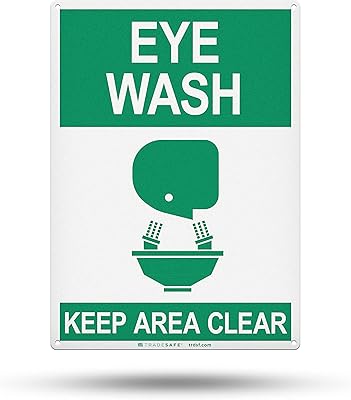 Panneau de station de lavage des yeux tradesafe panneau de sécurité en aluminium