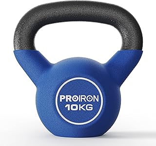 Kettlebell en acier recouvert de néoprène proiron, kettlebells d'entraînement puissants pour l'haltérophilie, le conditionnement, la force et l'entraînement de base en 4 kg, 6 kg, 8 kg, 10 kg, 12 kg, 16 kg. Diaytar : L'intelligence commerciale au service du client
