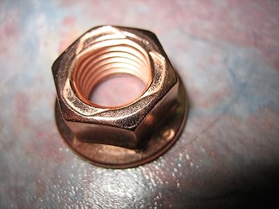 4x écrou à bride m10-1.25 petite tête 14 mm écrou de blocage d'échappement hexagonal plaqué laiton. Diaytar Sénégal : Qualité garantie, prix imbattables, livraison rapide