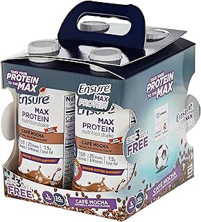 Ensure mocha max nourishing protein shake - 4 x 330 ml