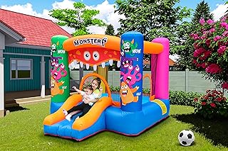 Château gonflable gonflable d'extérieur gt-wheel avec toboggan pour enfants (couleur bleu monstre)