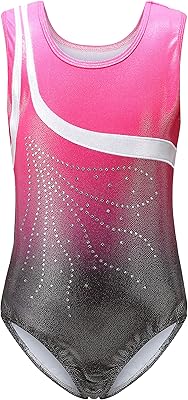Justaucorps de gymnastique pour filles nx maui, justaucorps de danse arc-en-ciel brodé scintillant