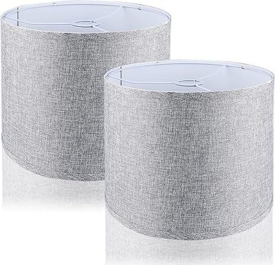 Ensemble de 2 abat-jour cylindriques pour lampes de table sur pied 13x13x10 pouces