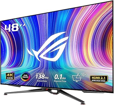 Moniteur de jeu asus rog swift oled, noir, 48\" 4k oled