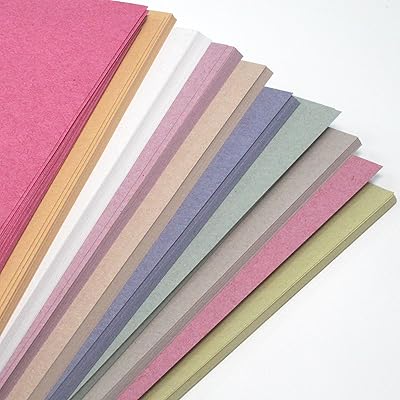 Papier sucre recyclé a2 couleurs pastel 20 grandes feuilles en 10 couleurs assorties