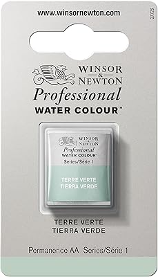 Aquarelle professionnelle winser & newton, demi-pot, terry vert