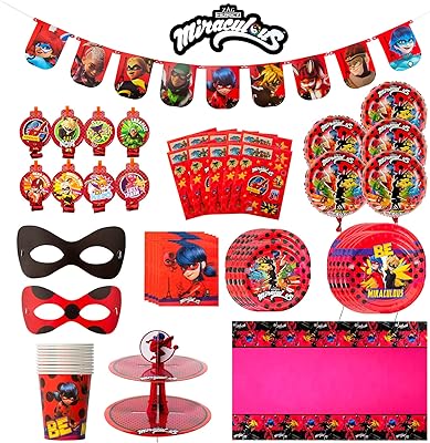 Pack de fête miraculous ladybug dans une boîte célébration d'anniversaire