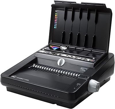 Machine à relier composée gbc c450e, perforatrice électronique, 25 feuilles, capacité de 450