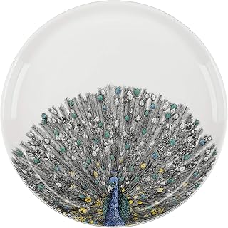 Maxwell & williams marini verlazzo dx0597 assiette décorative paon indien, boîte cadeau, porcelaine
