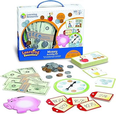 Ensemble d'activités d'argent de ressources d'apprentissage 102 pièces enfants de 5 ans