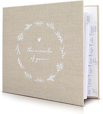 Magnifique carnet en lin avec autocollants et pochette souvenir - beau cadeau