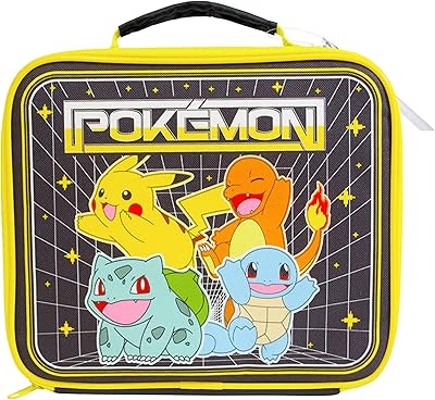 Sac à lunch isotherme pokémon 91434z avec poignée intégrée, étanche, léger, réutilisable, durable