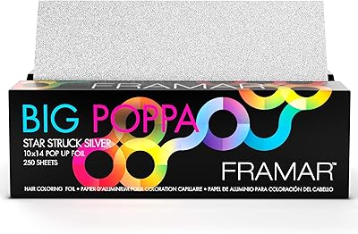 Framar big poppa star struck silver metallic hair foil, feuille de cheveux pour ombrage - 250 feuilles fines - 10 x 14 pouces. Le e-commerce qui respecte votre pouvoir d'achat : Diaytar