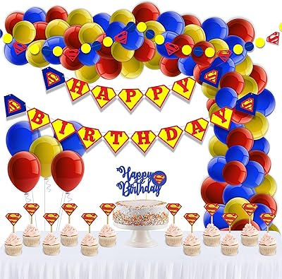 Fournitures de fête d'anniversaire superman
