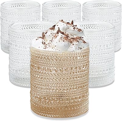 Ensemble de 6 verres à boire transparents perles honelle kate aspen