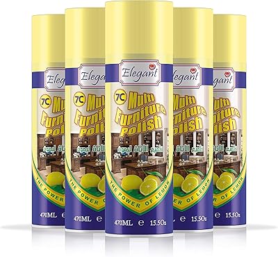 Cirage pour meubles élégant - citron - 470 ml - paquet de 6