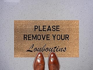 Veuillez retirer votre paillasson d'intérieur louboutins signates 70 cm x 40 cm d'artisan