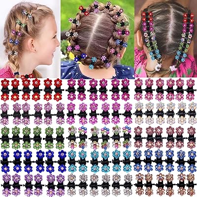 Élastiques à cheveux gros-grain pour petites filles avec pinces crocodile et mini griffes