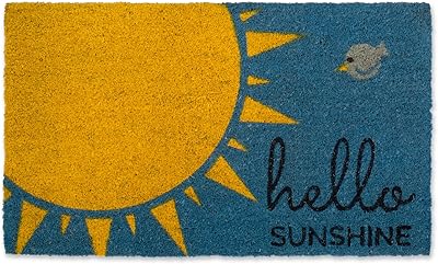 Paillasson die en noix de coco naturelle, tapis décoratif halo 17 x 29