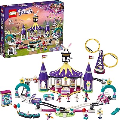 Lego 41685 friends funfair roller coaster ensemble de montagnes russes magiques, jouet