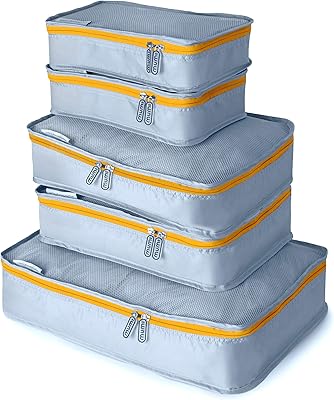 Cubes d'emballage momi, ensemble de 5 cubes d'emballage de bagages, organisateur de bagages