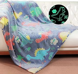 Couverture de dinosaure loket qui brille dans le noir pour garçons et filles