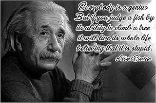Affiches mathématiques scientifiques affiche de citation d'albert einstein | albert physique pour salles