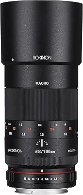 Téléobjectif macro rokinon 100 mm f2.8 ed umc plein format pour appareils photo