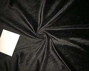 Tissu velours - noir #magnum# - largeur du tissu 142 cm (56"). Des produits authentiques à prix réduits sur Diaytar Sénégal