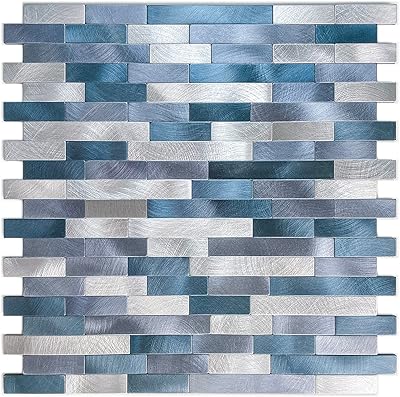 Homeymosaic carreaux à décoller et coller dosseret métallique pour cuisine salle de bain