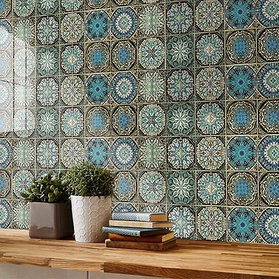 10 autocollants pour carrelage en pvc de style arabe mur autocollant