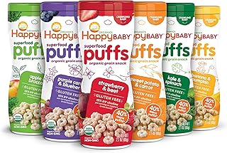 Pack varié de tampons de superaliments biologiques happy baby, 60 ml