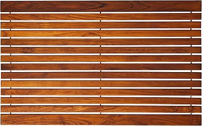 Tapis de bain cosi bare decor finition teck huilé 80 cm