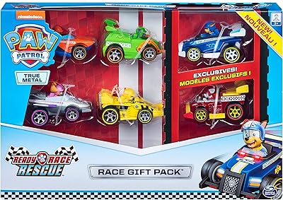 Coffret cadeau true metal ready race rescue de 6 voitures de course à
