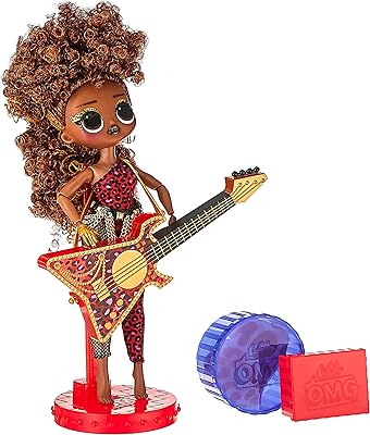 Poupée mannequin lol surprise omg remix rock furious avec 15 surprises comprenant une guitare